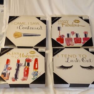 NEW Bebe Self Care Beauty Art Set w/ Red and Gold Accents